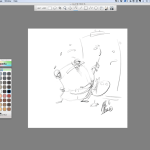  Sketchbook Pro working pencil sketch of Miko